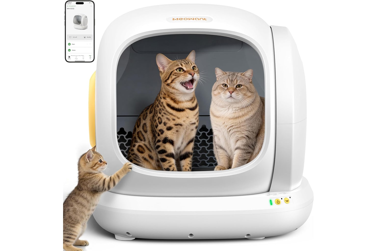 MeoWant SC02 Open-Top Self-Cleaning Cat Litter Box product image