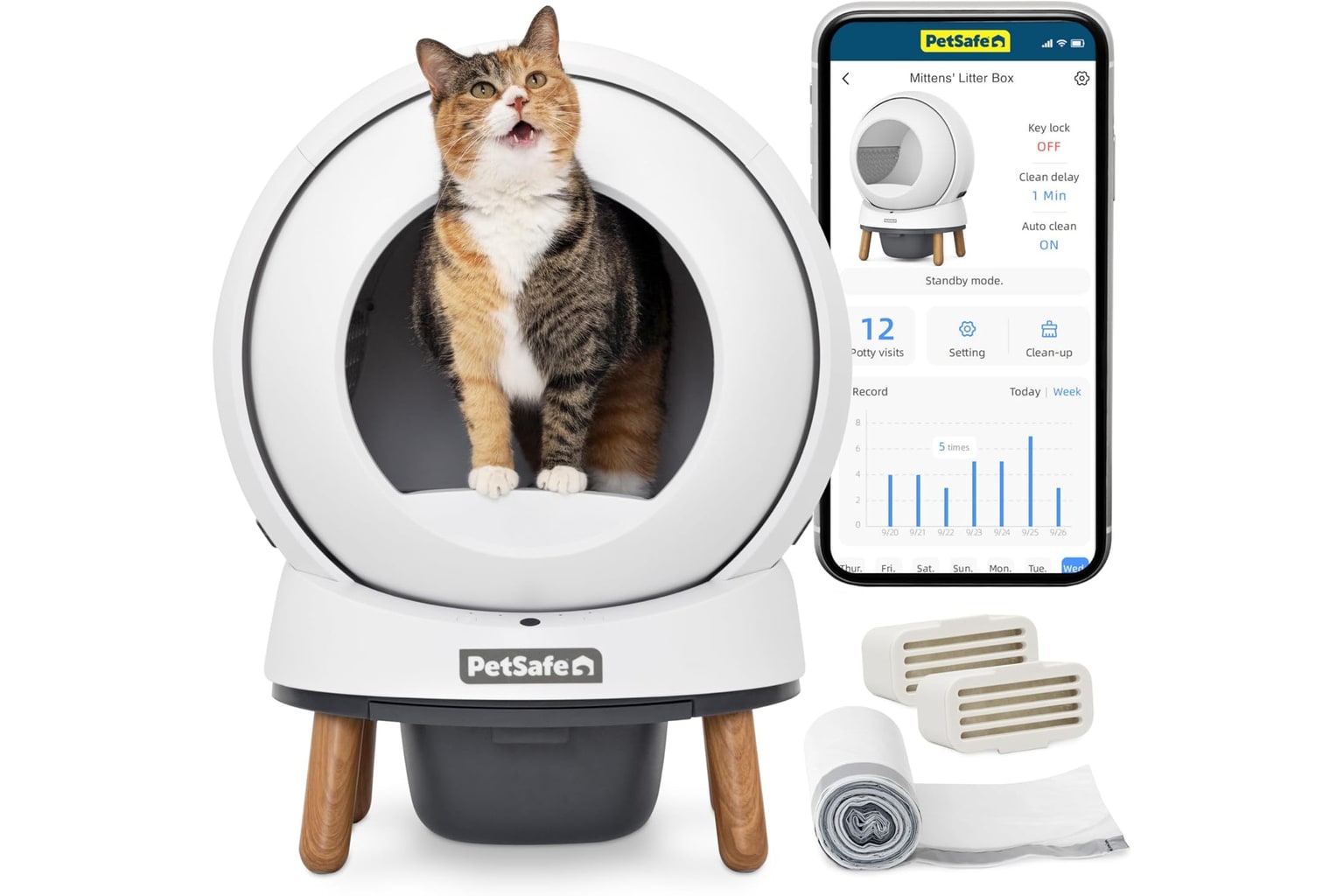 PetSafe ScoopFree SmartSpin Self-Cleaning Cat Litter Box product image