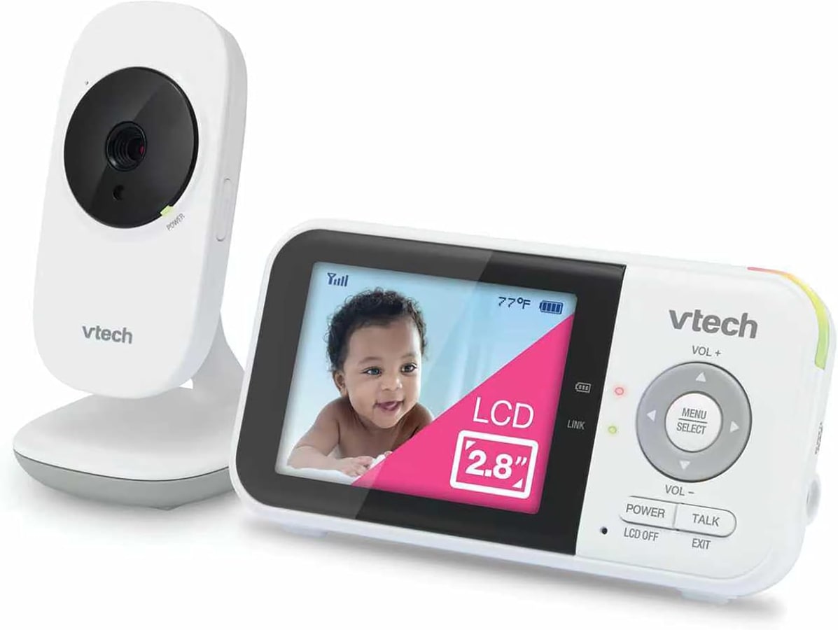 VTech VM819 baby monitor parent unit and camera