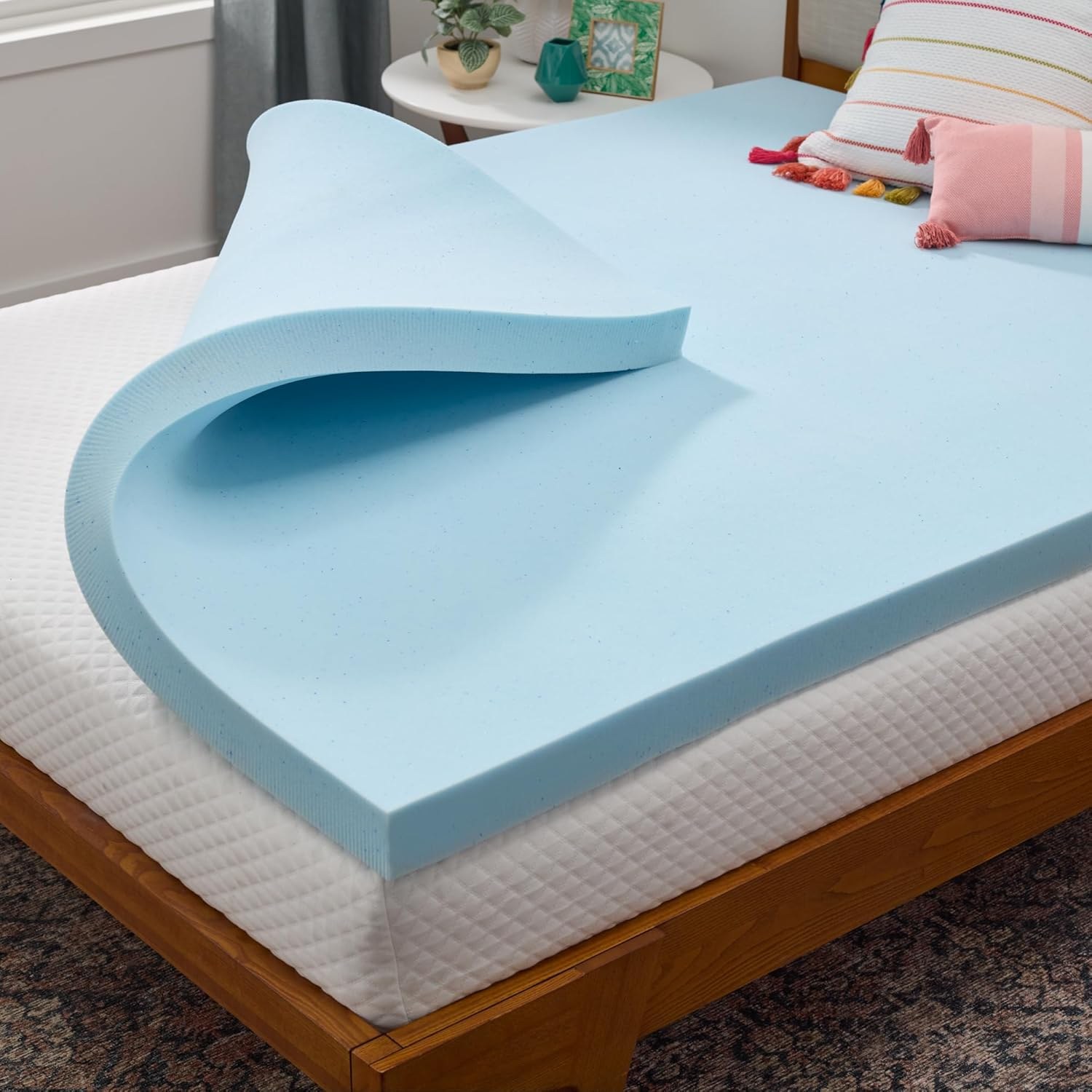 Linenspa Memory Foam Mattress Topper, Queen Size - 3 Inch Gel Infused Memory Foam product image