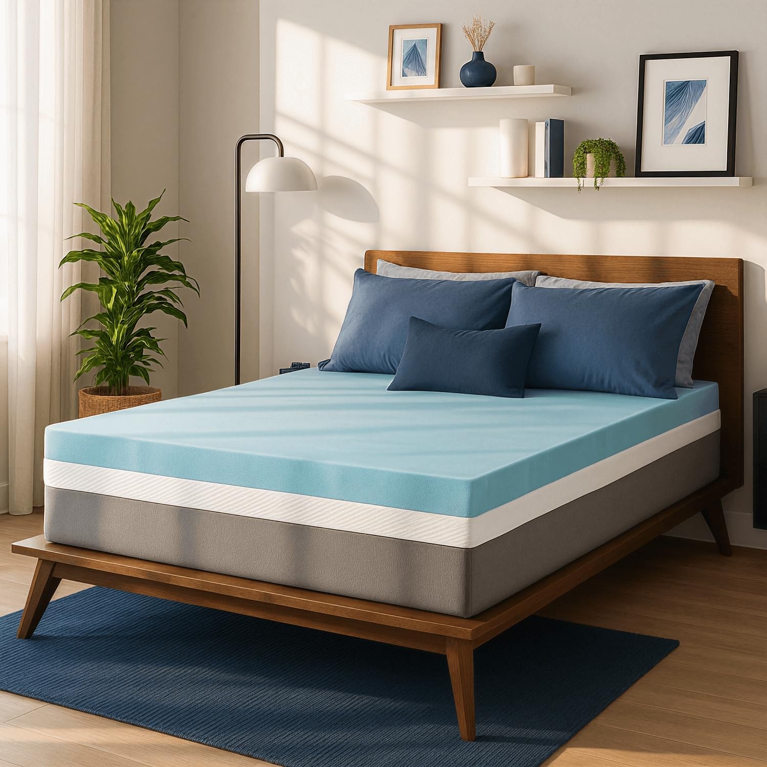 Sure2Sleep Gel Swirl Memory Foam Mattress Topper - 3 Inch product image