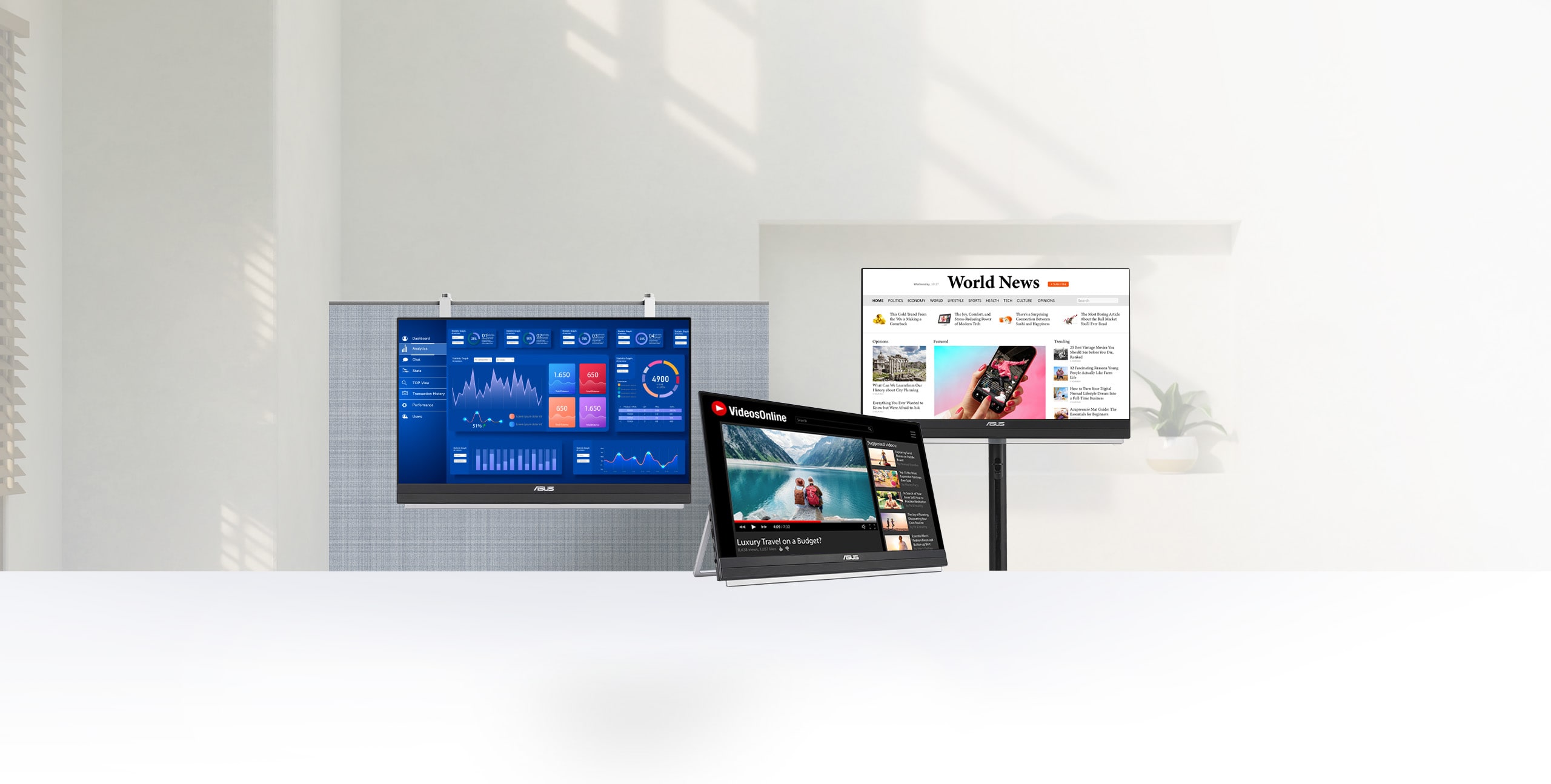 ASUS ZenScreen MB229CF portable monitor hero image
