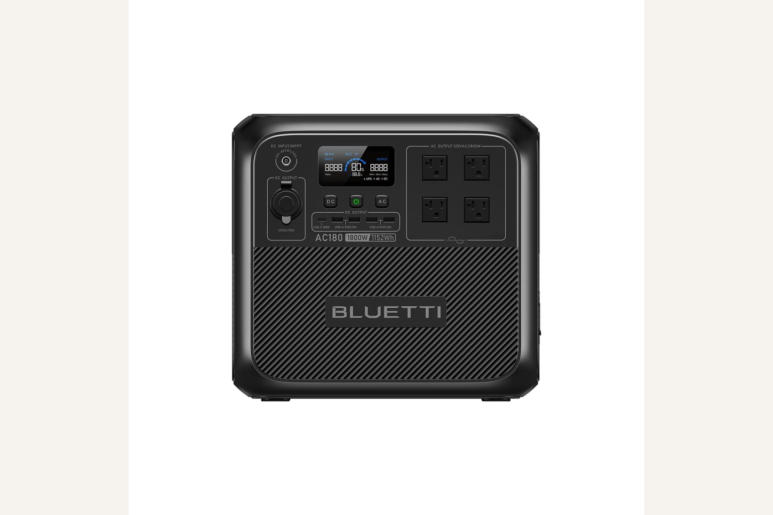BLUETTI AC180 portable power station front product view