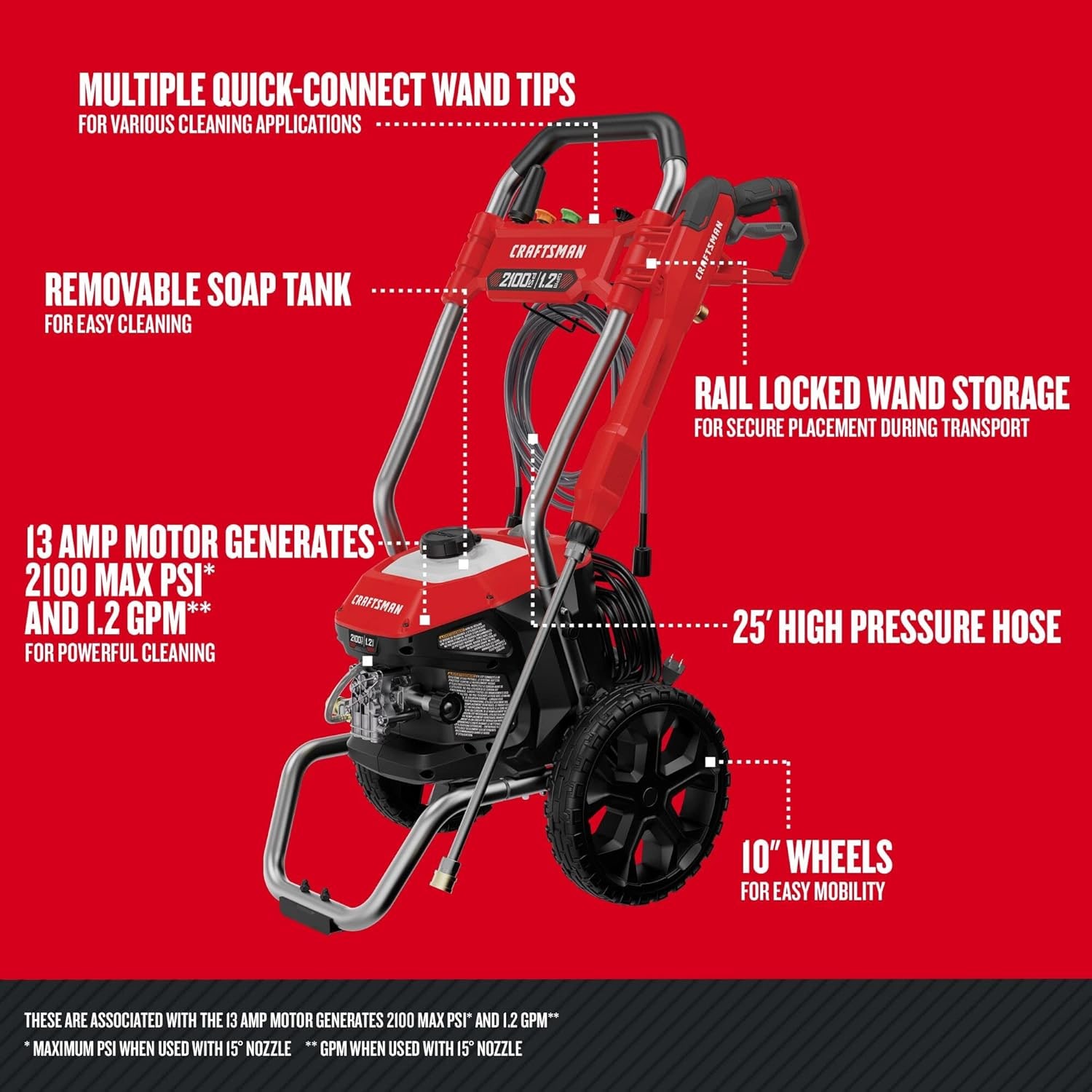 CRAFTSMAN CMEPW2100 2100 PSI Electric Pressure Washer product image