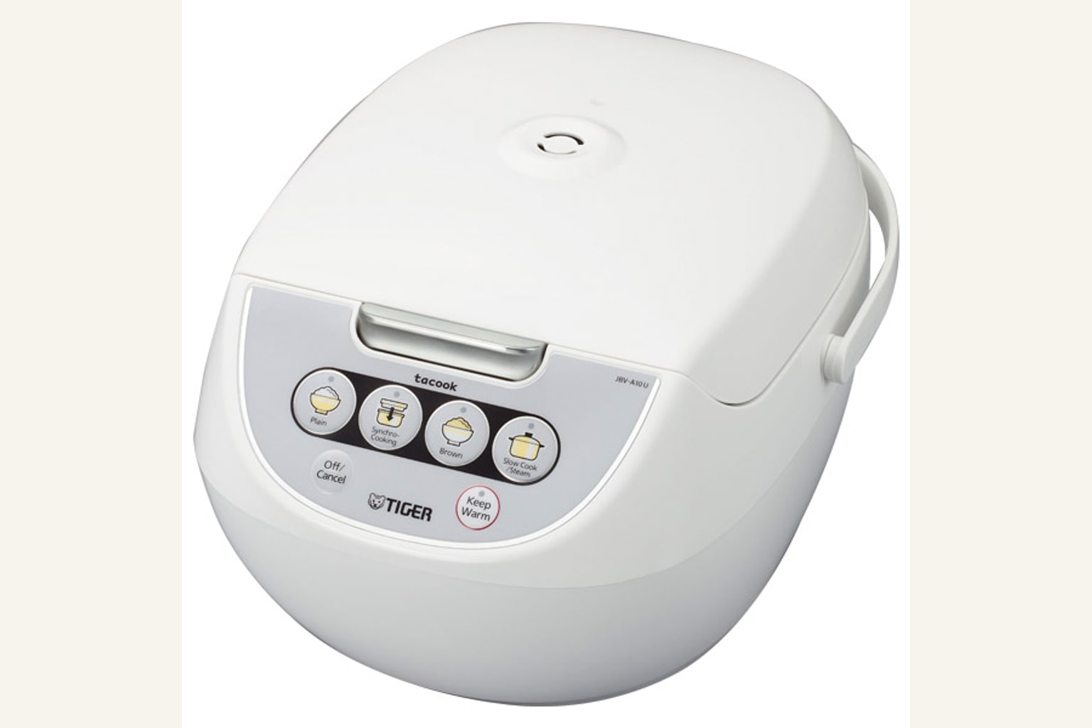 Tiger JBV-A10U Micom rice cooker with food steamer basket hero image