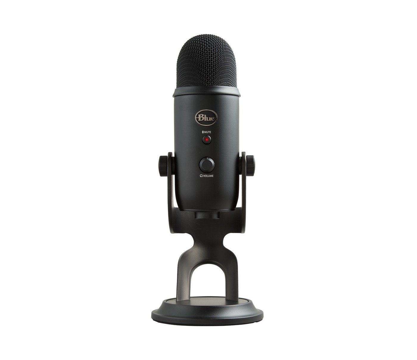 Logitech for Creators Blue Yeti USB Microphone in blackout finish hero product image