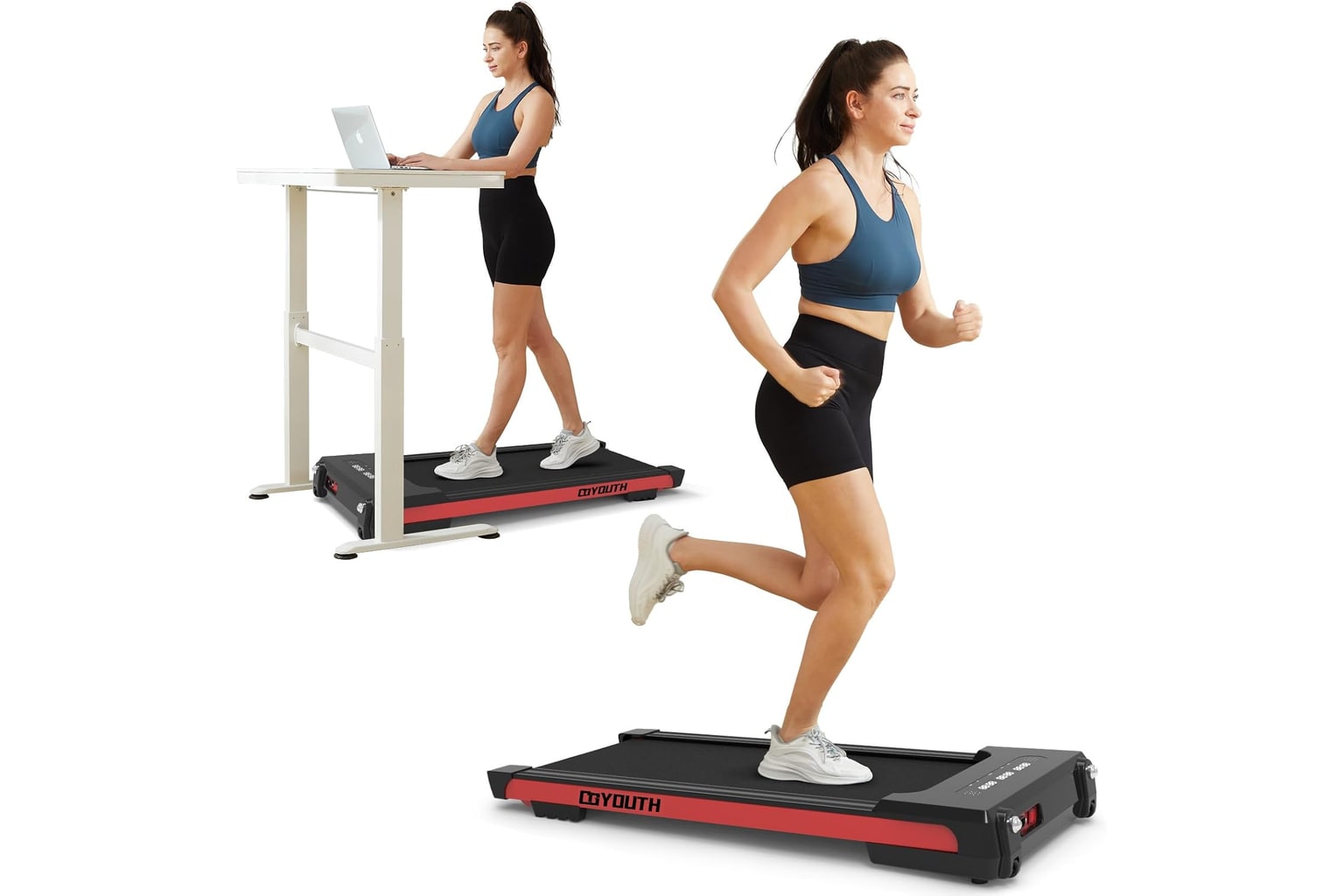 GOYOUTH 2 in 1 Under Desk Electric Treadmill product image
